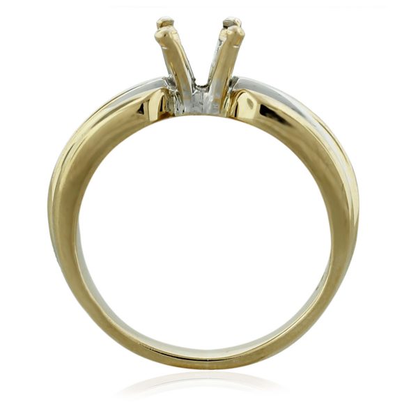 14kt Yellow gold 4 Prong Solitaire Engagement Ring Mounting South Florida