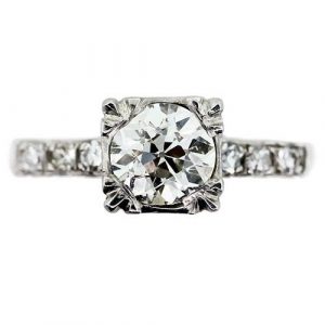 Vintage Engagement Ring 1ct Old European Cut Diamond