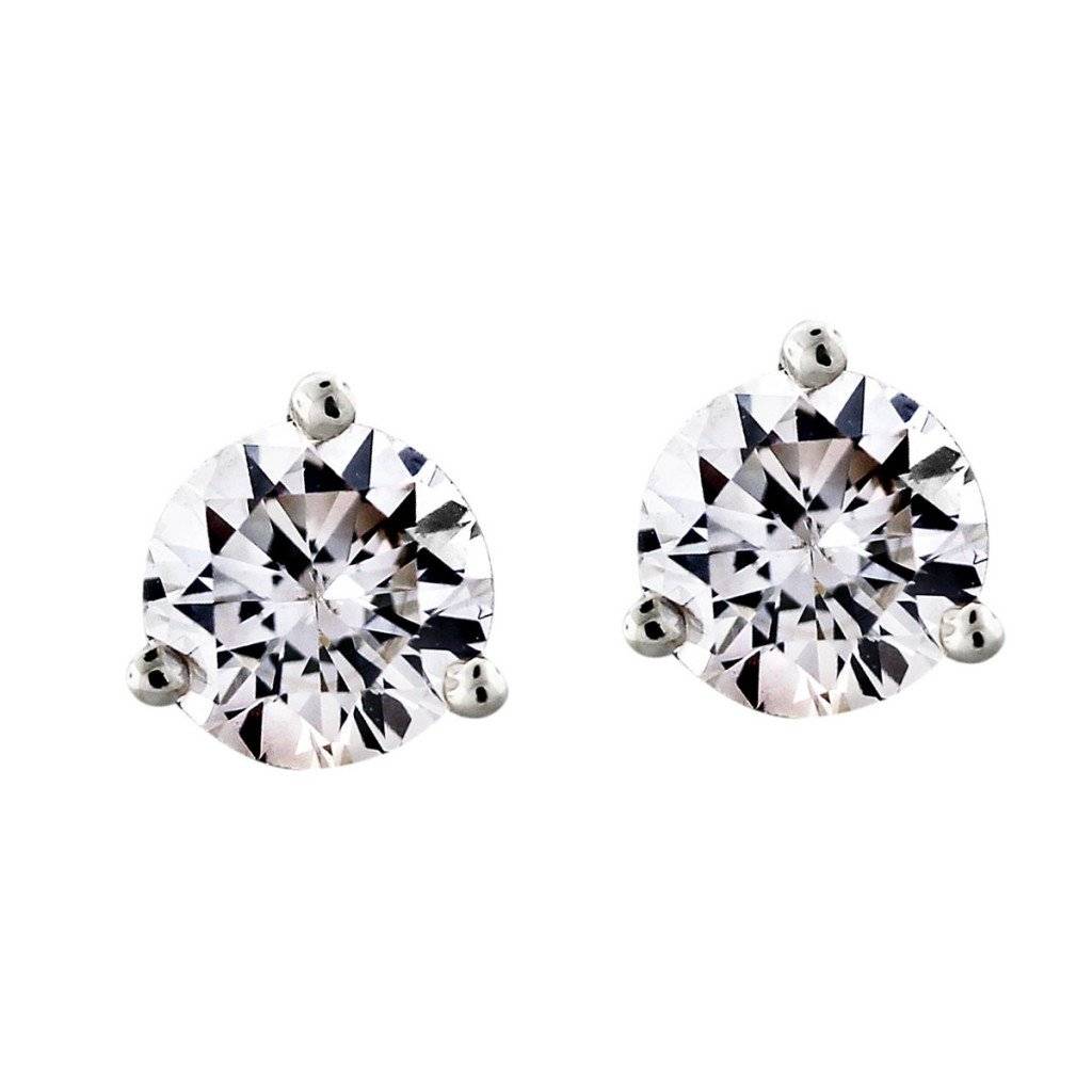 14K White Gold 0.82ct Diamond Stud Earrings