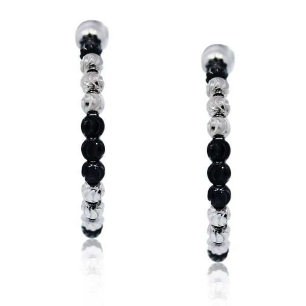 Officina Bernardi Black Sterling Silver Earrings