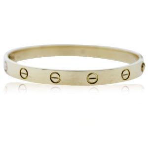 Cartier Yellow Gold Love Bangle Bracelet Size 17