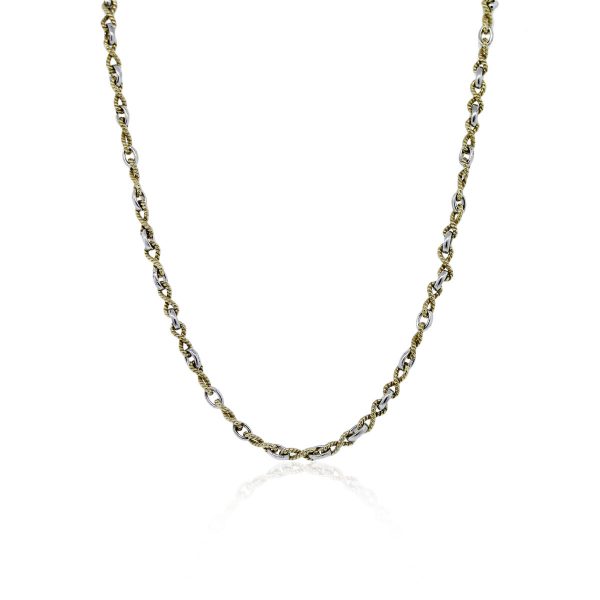 Two Tone Gold Chain Necklace