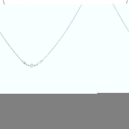 14k White Gold Diamonds By The Yard Necklace