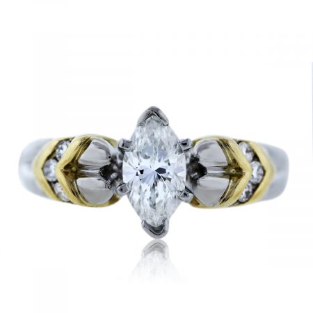 Solitaire with Accent Diamond Ring
