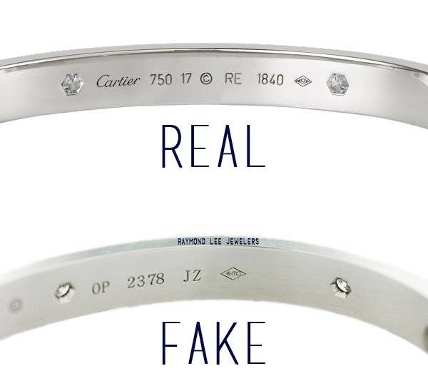 Authentic Cartier Love bangle vs. fake: how to spot a fake white gold Love bangle