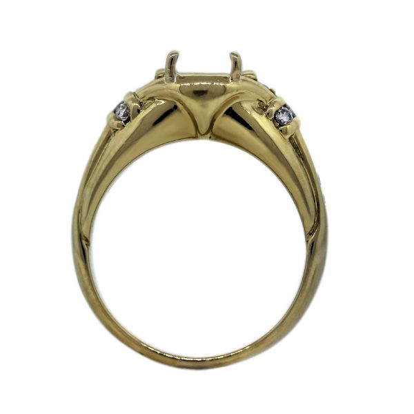 Yellow Gold Round DIamond Accent stones