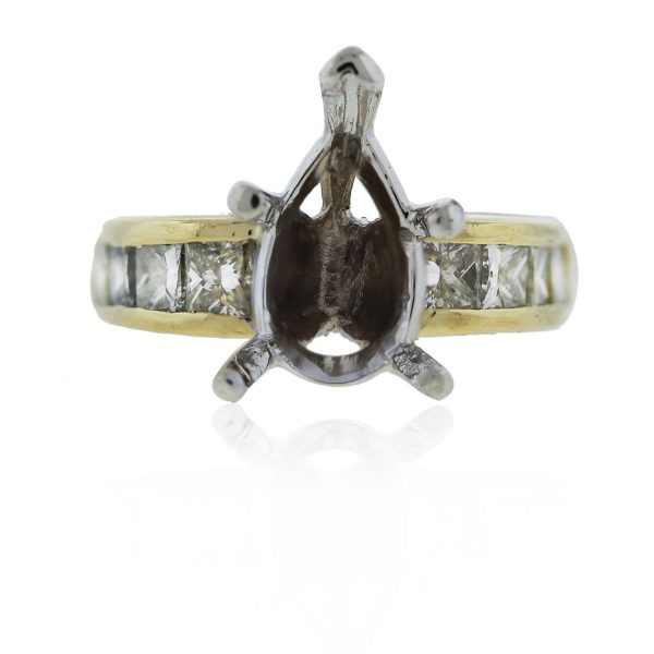 Diamond and Yellow Gold Ring Mounting