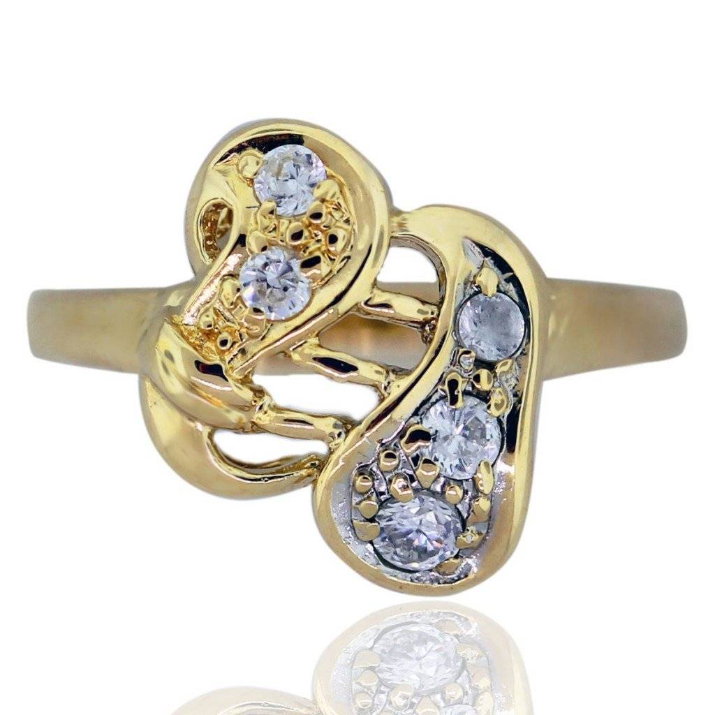 Gold and Diamond Yin and Yang ring