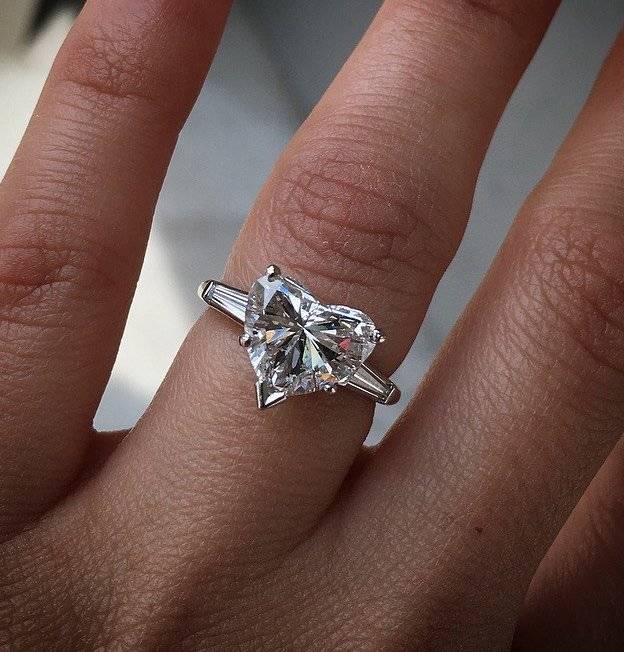 Looking for something unique, like this heart shaped diamond engagement ring? Shopping online estate jewelers is an easy way to find the perfect ring!