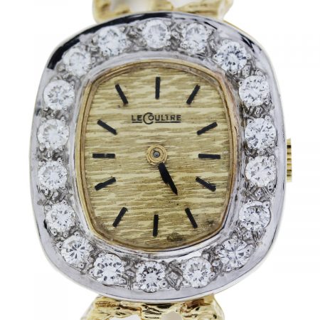 You are viewing this LeCoultre 14k Yellow Gold Diamond Bezel Ladies Watch!