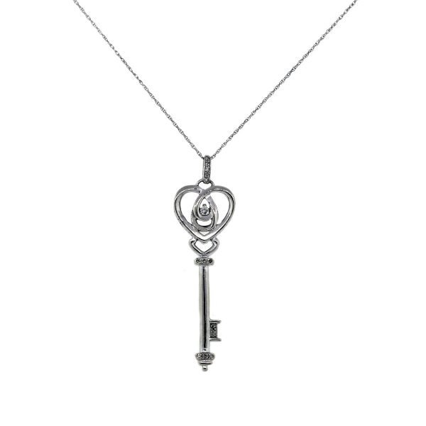 Diamond Key Pendant on Chain