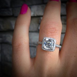 Pre Owned Asscher Cut Engagement Ring - Unless you spill the beans, who’s to tell whether your ring was bought new or not?