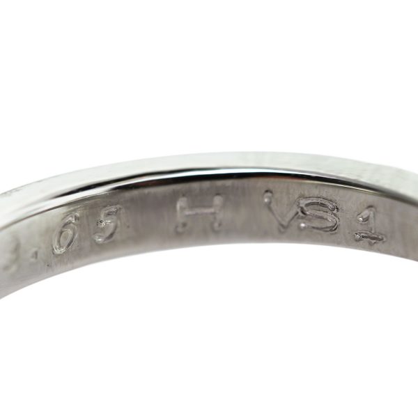 Platinum GIA Certified 3.65ct Round Diamond Engagement Ring stamp