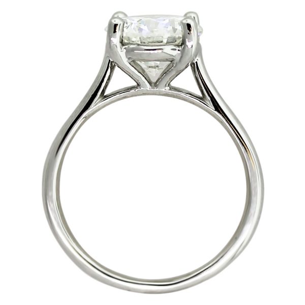 Platinum GIA Certified 2.62ct Round Brilliant Diamond Engagement Ring full