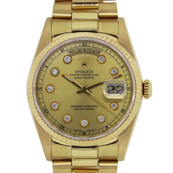 18k Yellow Gold Rolex Day-Date Watch