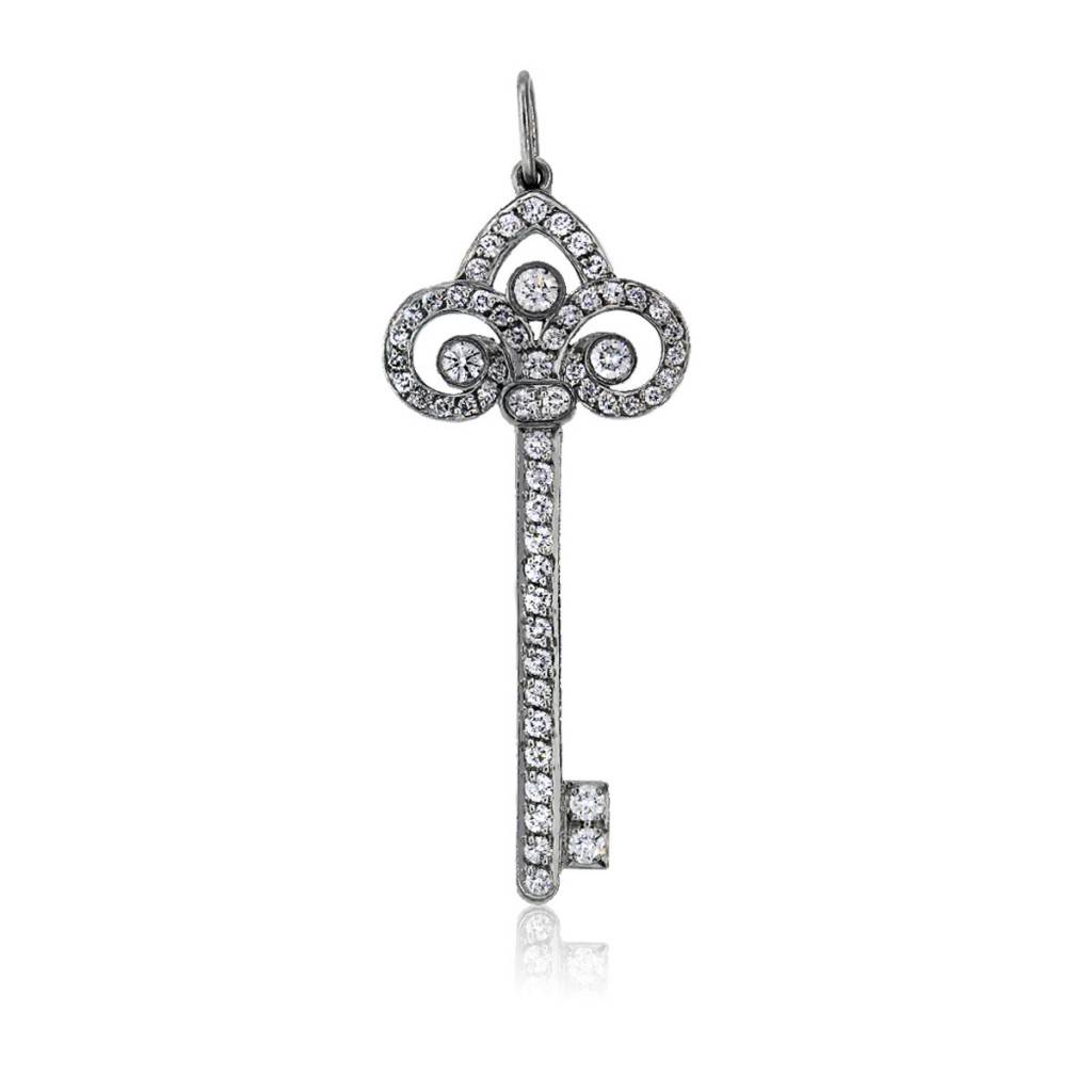 Tiffany & Co. Diamond Key Pendant