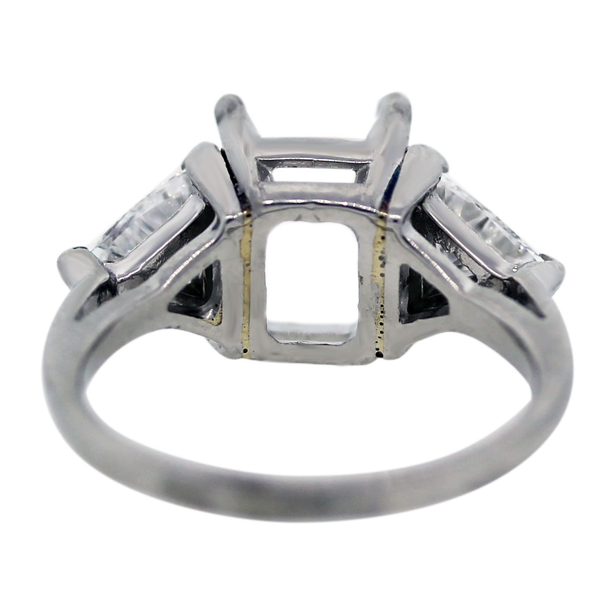 Platinum Trillion Cut Diamond Mounting