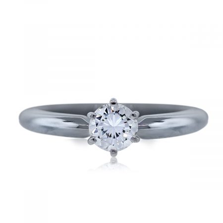 14k white Gold Diamond engagement Ring