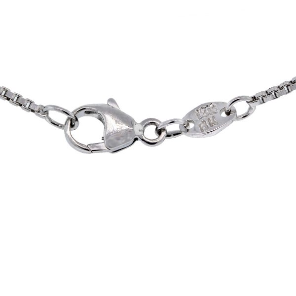 Barry Kronen 18kt Diamond Circle & Aquamarine Lariat Necklace clasp