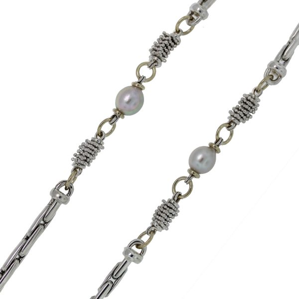 Michael Dawkins Sterling Silver Pearl Necklace Chain