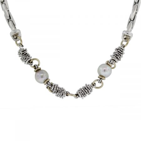 Michael Dawkins Sterling Silver Pearl Necklace