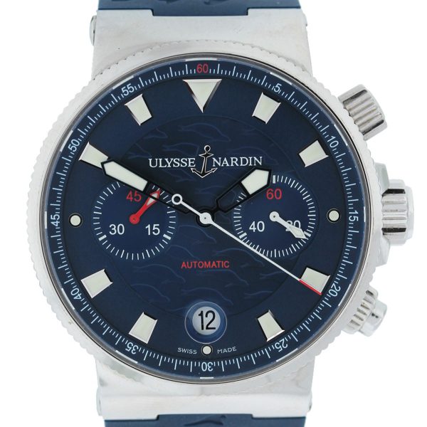Limited Edition Ulysse Nardin Maxi Marine Blue Seal Chronograph Watch