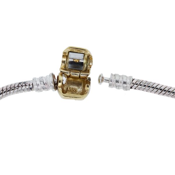Pandora Silver and Gold Diamond Bracelet