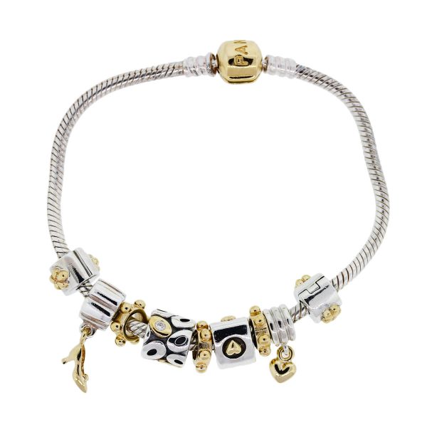 Pandora Silver and Gold Bracelet