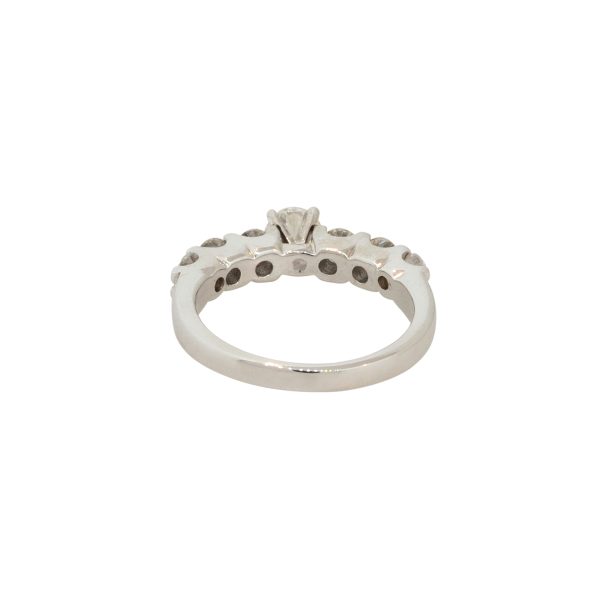 GIA Certified 14k White Gold 1.09ctw Round Brilliant Diamond Engagement Ring