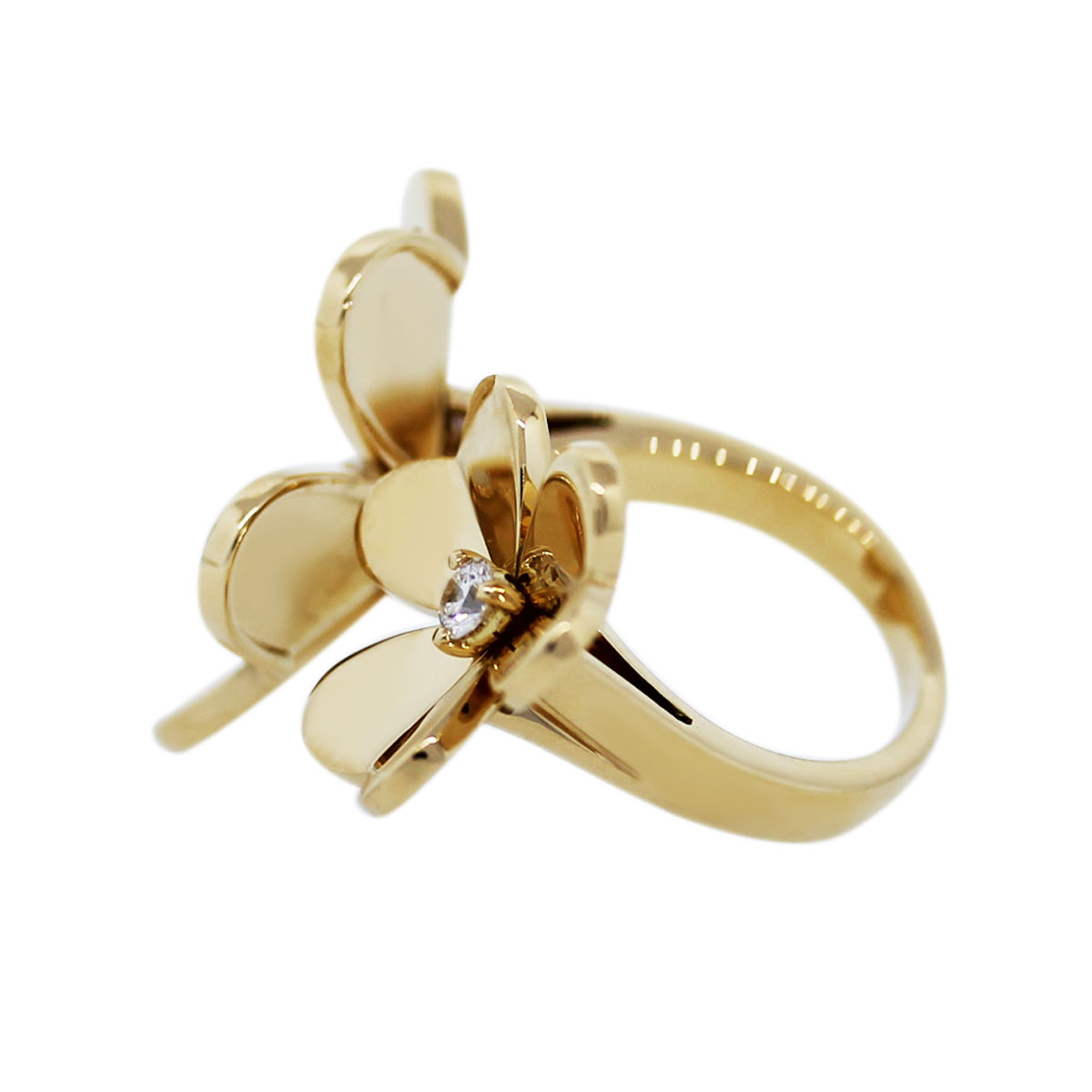 Van Cleef & Arpels Frivole Alhambra Diamond Clover Cocktail Ring