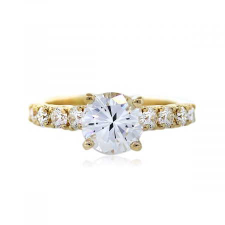 1.43 Carat Round Brilliant Diamond Engagement Ring