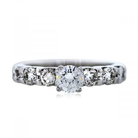 1.09 Carat Total Weight Diamond Engagement Ring