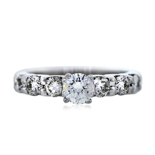 1.09 Carat Total Weight Diamond Engagement Ring