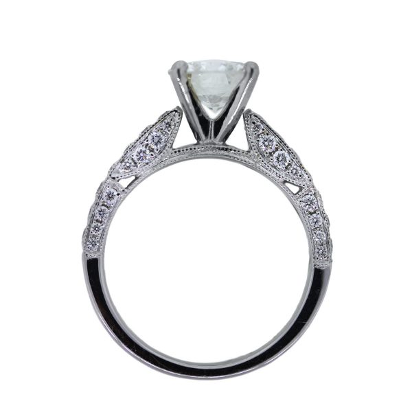 14k White Gold Diamond Engagement Ring
