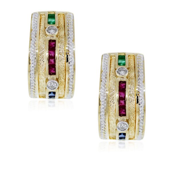 You are Viewing These Gorgeous Precious Gemstone and Diamond Earrings!!