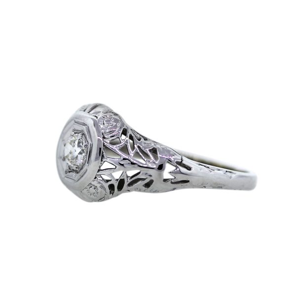 Vintage White Gold Diamond Ring
