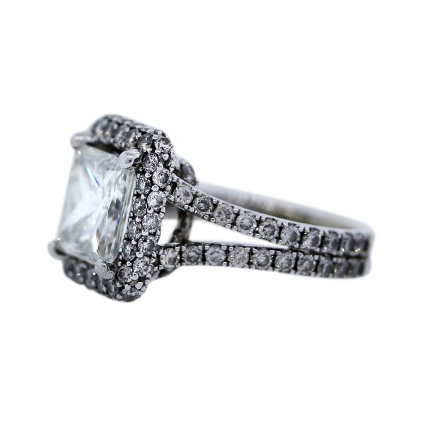 Halo Set Diamond Engagement Ring