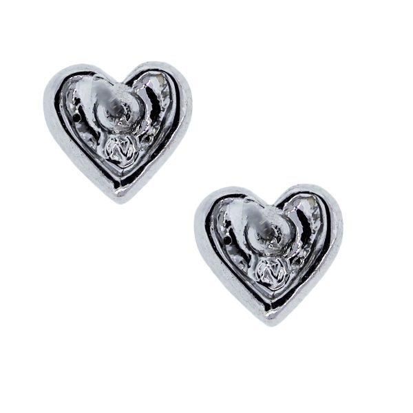 Diamond Gold Heart Earrings