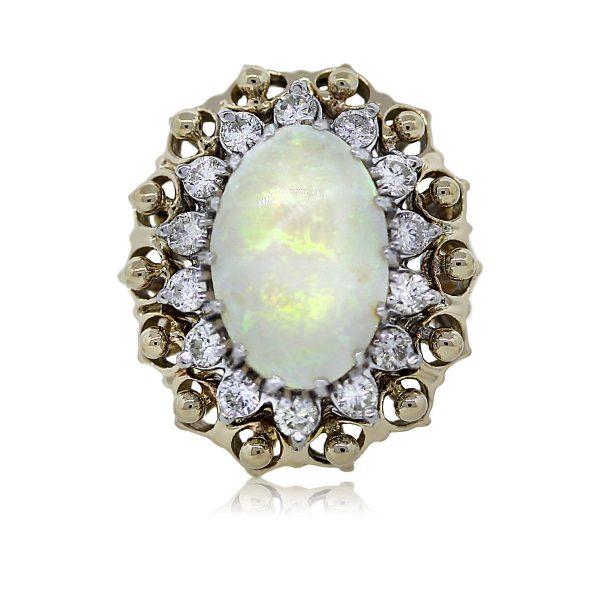 View This Beautiful Opal and Diamond Cocktail Ring!!