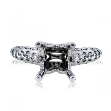 View This Now: White Gold Diamond Engagement Ring Mounting