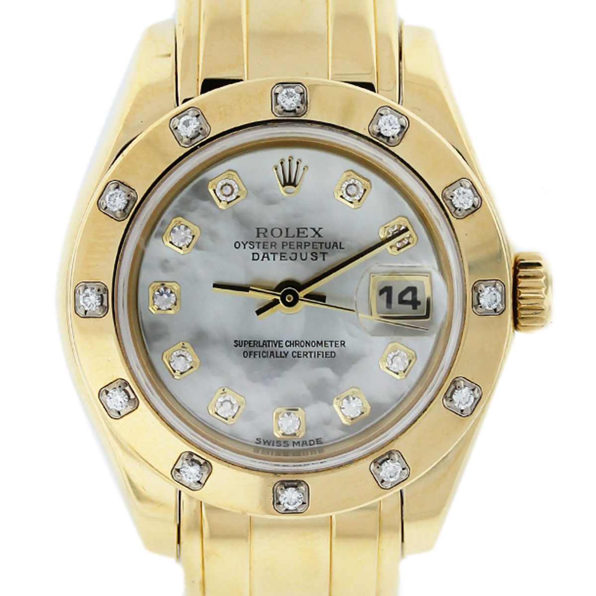 Rolex Pearlmaster 80318 Mother of Pearl Diamond Bezel/Dial Watch