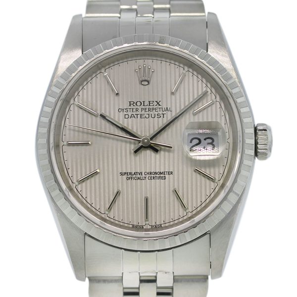 Rolex DateJust 16220 Stainless Steel Tapestry Dial Jubilee Watch