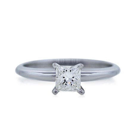 You are Viewing this White Gold 0.51ct Princess Cut Diamond Engagement Ring!
