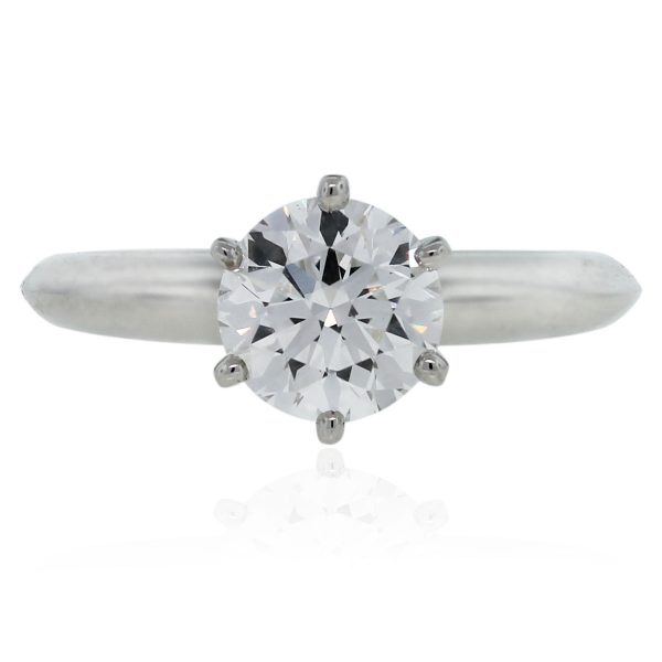 Tiffany and Co. Round Brilliant Diamond Platinum Engagement Ring