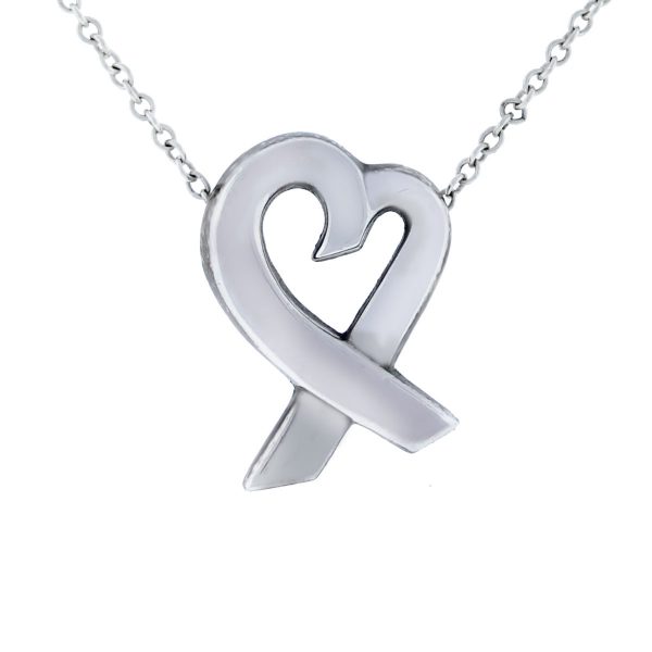 Tiffany & Co. Small Loving Heart Sterling Silver Pendant Necklace