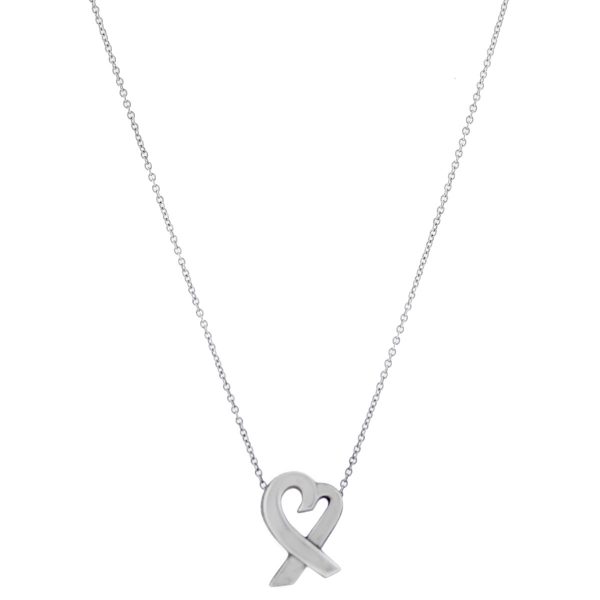 Tiffany & Co. Small Loving Heart Sterling Silver Pendant Necklace full