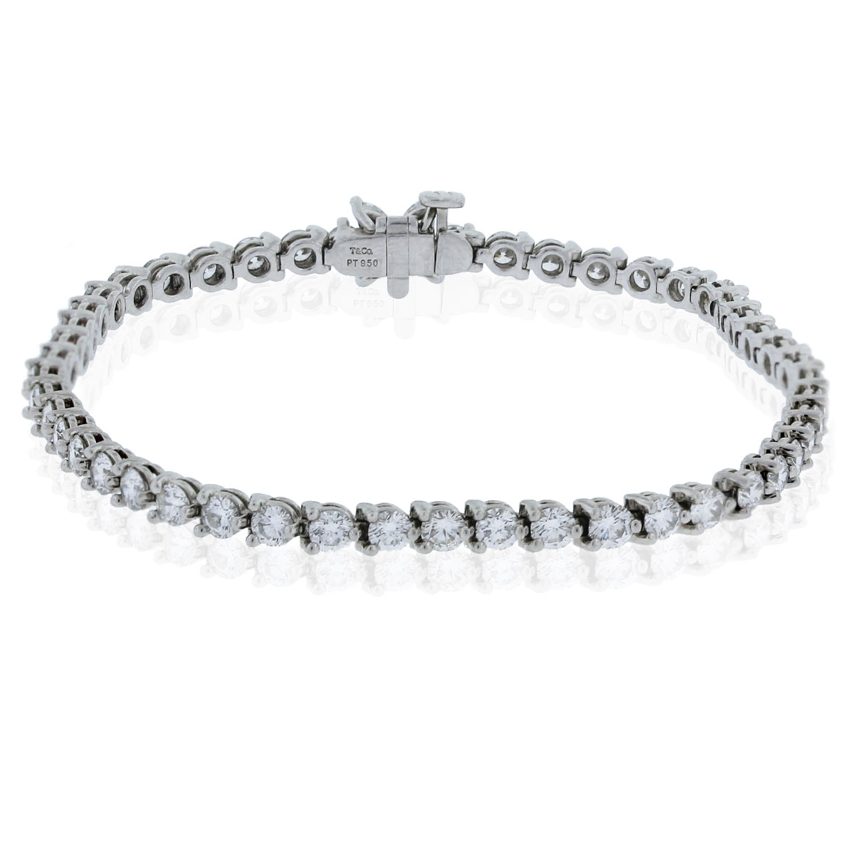 Tiffany & Co. 9.23ct Diamond Platinum Tennis Bracelet image 8