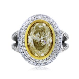 You are Looking at This 4.02ct Fancy Yellow Diamond Engagement Ring
