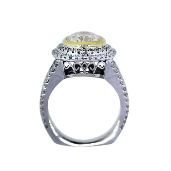 Fancy Yellow Diamond Halo Engagement Ring