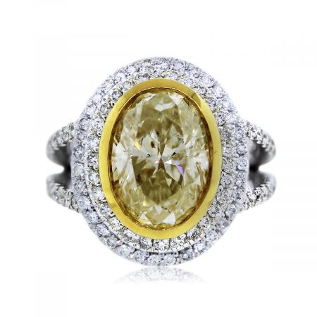 You are Looking at This 4.02ct Fancy Yellow Diamond Engagement Ring